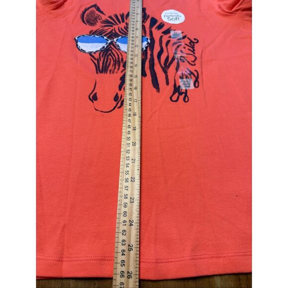 NWT Kim Rogers Animal Lover Crew Coral Top Size Small 3/4 Sleeves - Picture 6 of 6